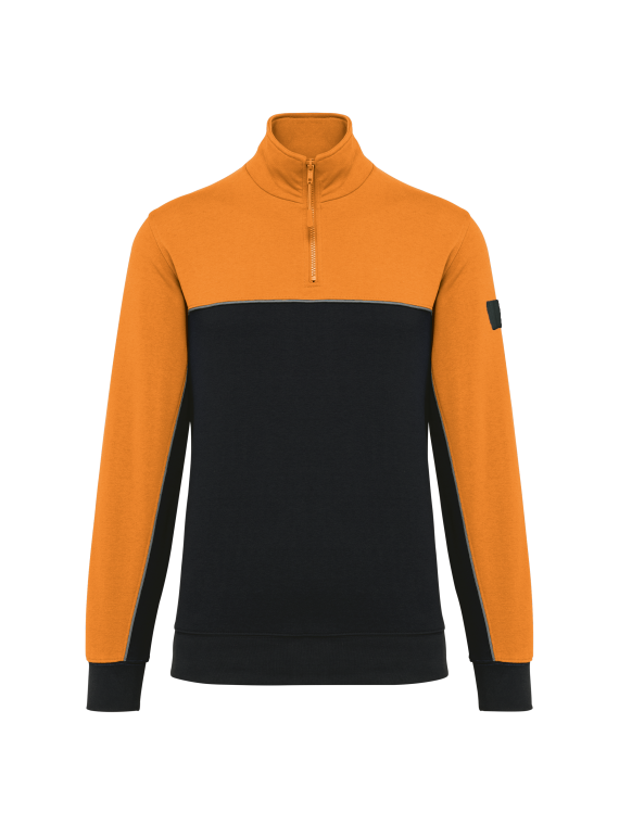 Sweat-shirt écoresponsable col zippé unisexe