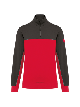 Sweat-shirt écoresponsable col zippé unisexe