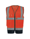 Gilet de sécurité haute visibilité recyclé avec zip unisexe