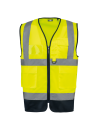 Gilet de sécurité haute visibilité recyclé avec zip unisexe