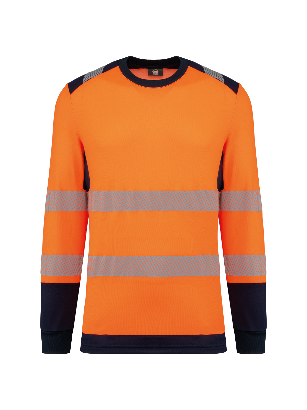 T-shirt de sécurité recyclé col rond manches longues unisexe