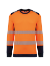 T-shirt de sécurité recyclé col rond manches longues unisexe