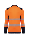 T-shirt de sécurité recyclé col rond manches longues unisexe