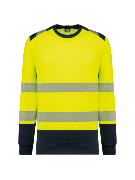 Sweat-shirt de sécurité recyclé col rond unisexe