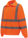 Sweat-shirt 1/4 zip haute visibilité