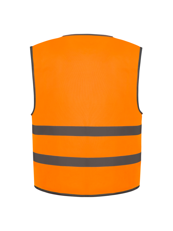 Gilet avec bordures et bandes réfléchissantes