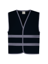 Gilet avec bordures et bandes réfléchissantes