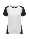T-shirt de sport écoresponsable bicolore femme