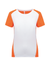 T-shirt de sport écoresponsable bicolore femme