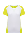 T-shirt de sport écoresponsable bicolore femme