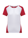 T-shirt de sport écoresponsable bicolore femme