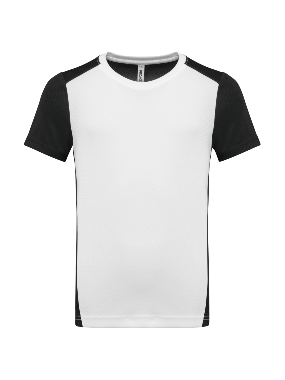 T-shirt de sport écoresponsable bicolore enfant