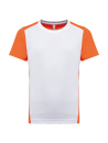 T-shirt de sport écoresponsable bicolore enfant