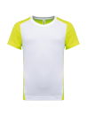 T-shirt de sport écoresponsable bicolore enfant