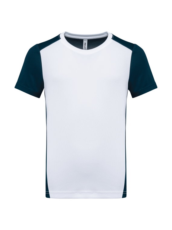T-shirt de sport écoresponsable bicolore enfant