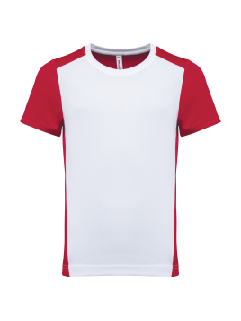 T-shirt de sport écoresponsable bicolore enfant