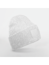 Bonnet à large revers avec patch ton sur ton