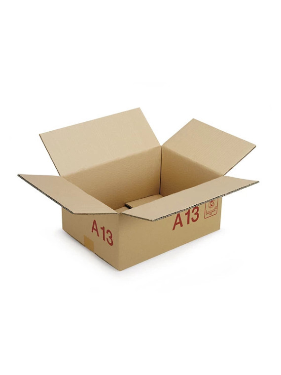Caisse carton Galia A13 double cannelure avec rabats 40x30x20 cm
