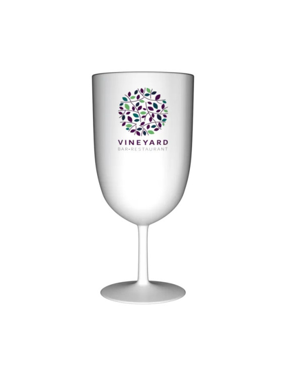 Verre à vin 18 cl personnalisé blanc opaque