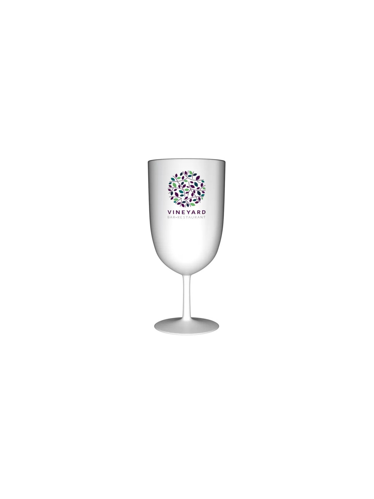 Verre à vin 18 cl personnalisé blanc opaque