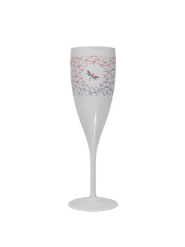 Flûte à champagne 16 cl personnalisée blanc opaque