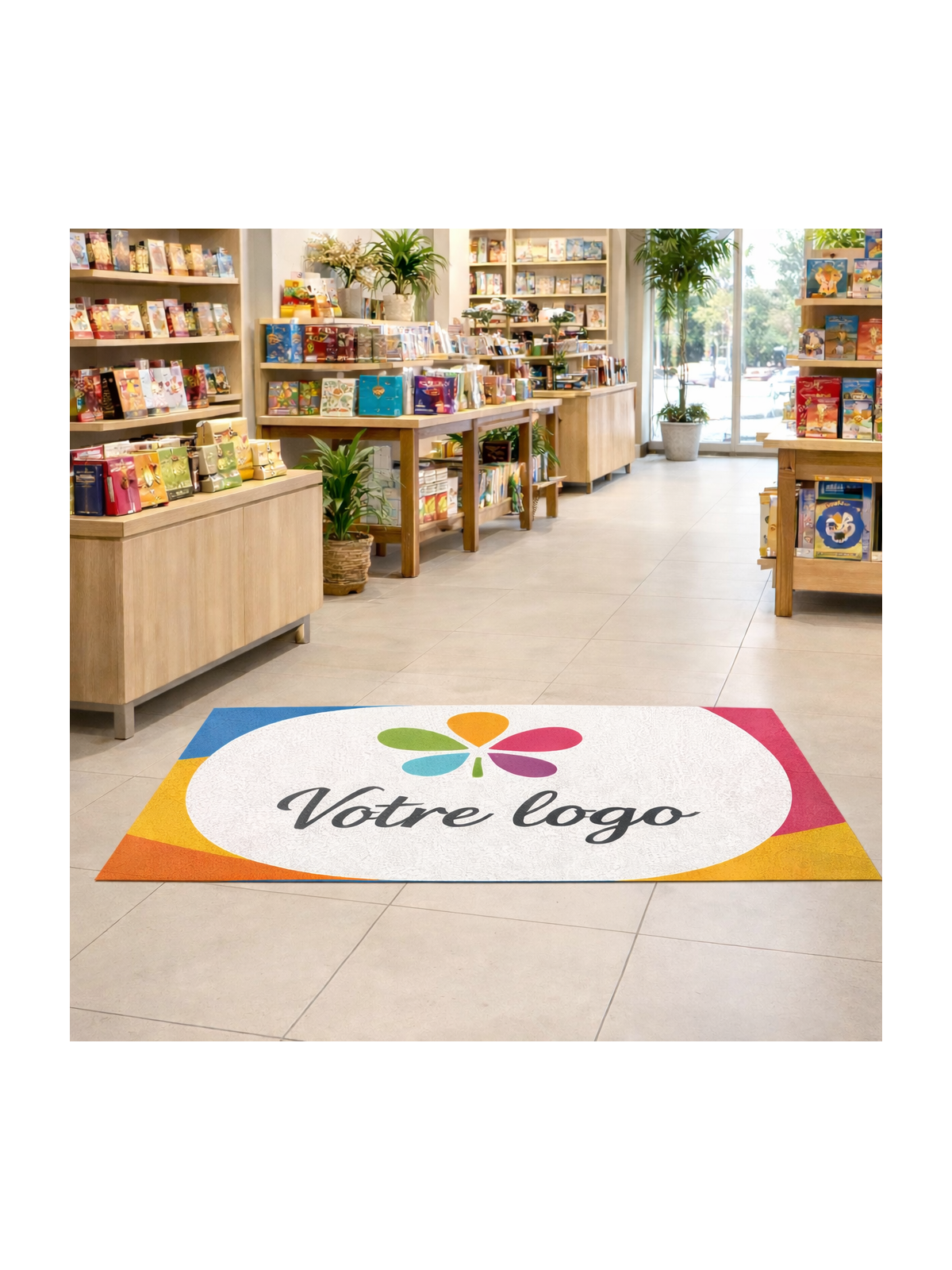 Tapis d’accueil quotidien personnalisé – Antipoussière et lavable | Andikado