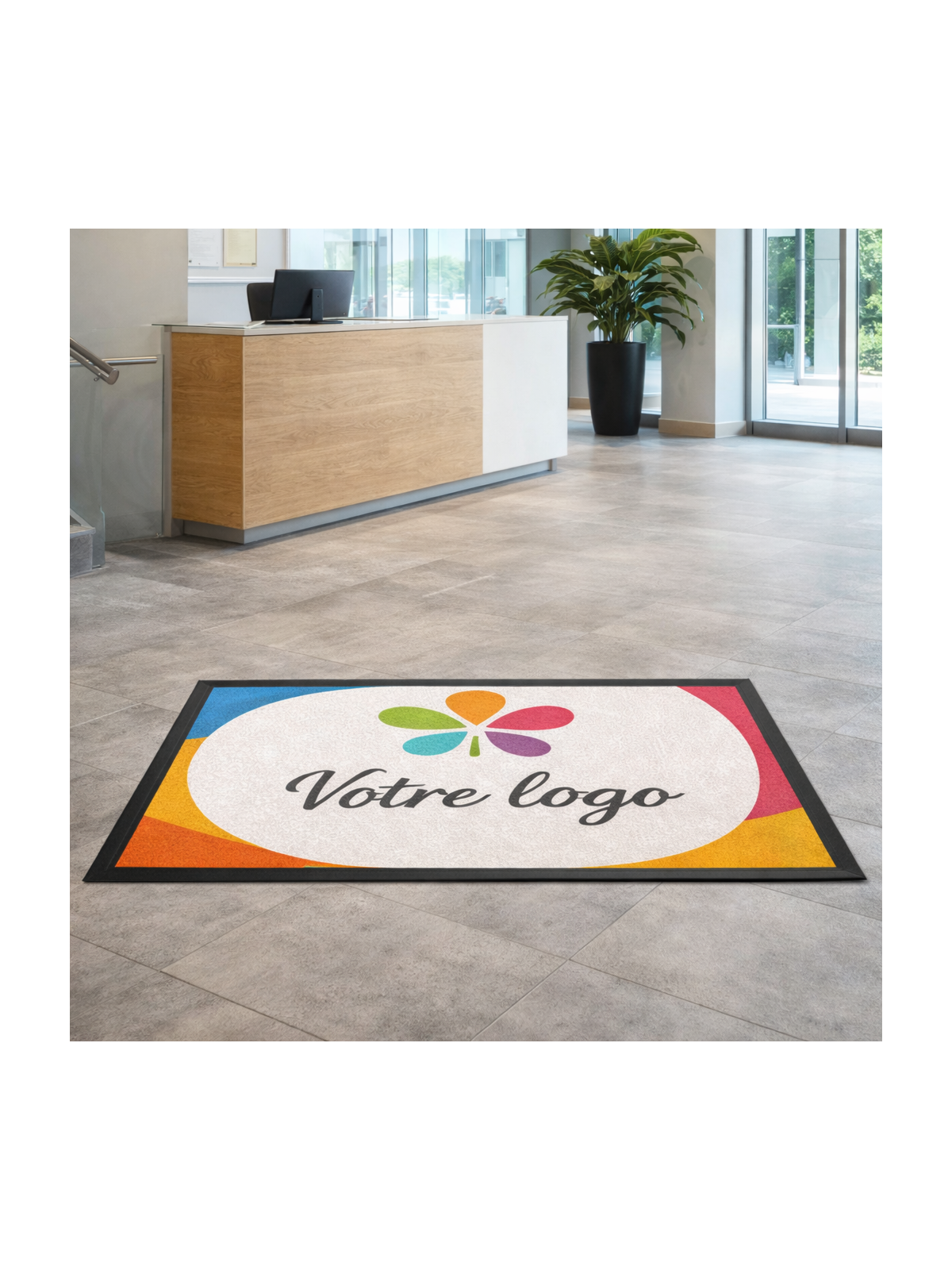 Tapis d’accueil quotidien personnalisé – Antipoussière et lavable | Andikado