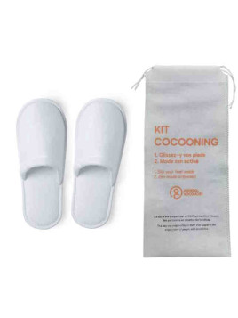 Kit cocooning 2025 (sac personnalisé + pantoufles vierges)