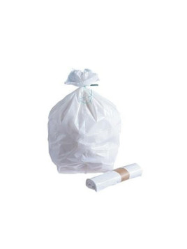 Sacs poubelle blanc petite contenance 10L - 10µ - Le rouleau de 25 sacs