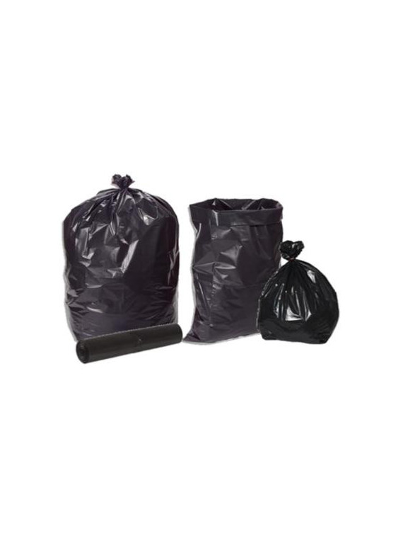 Sacs poubelle noir ultra-résistant 110L - 80 µ - Le rouleau de 20 sacs