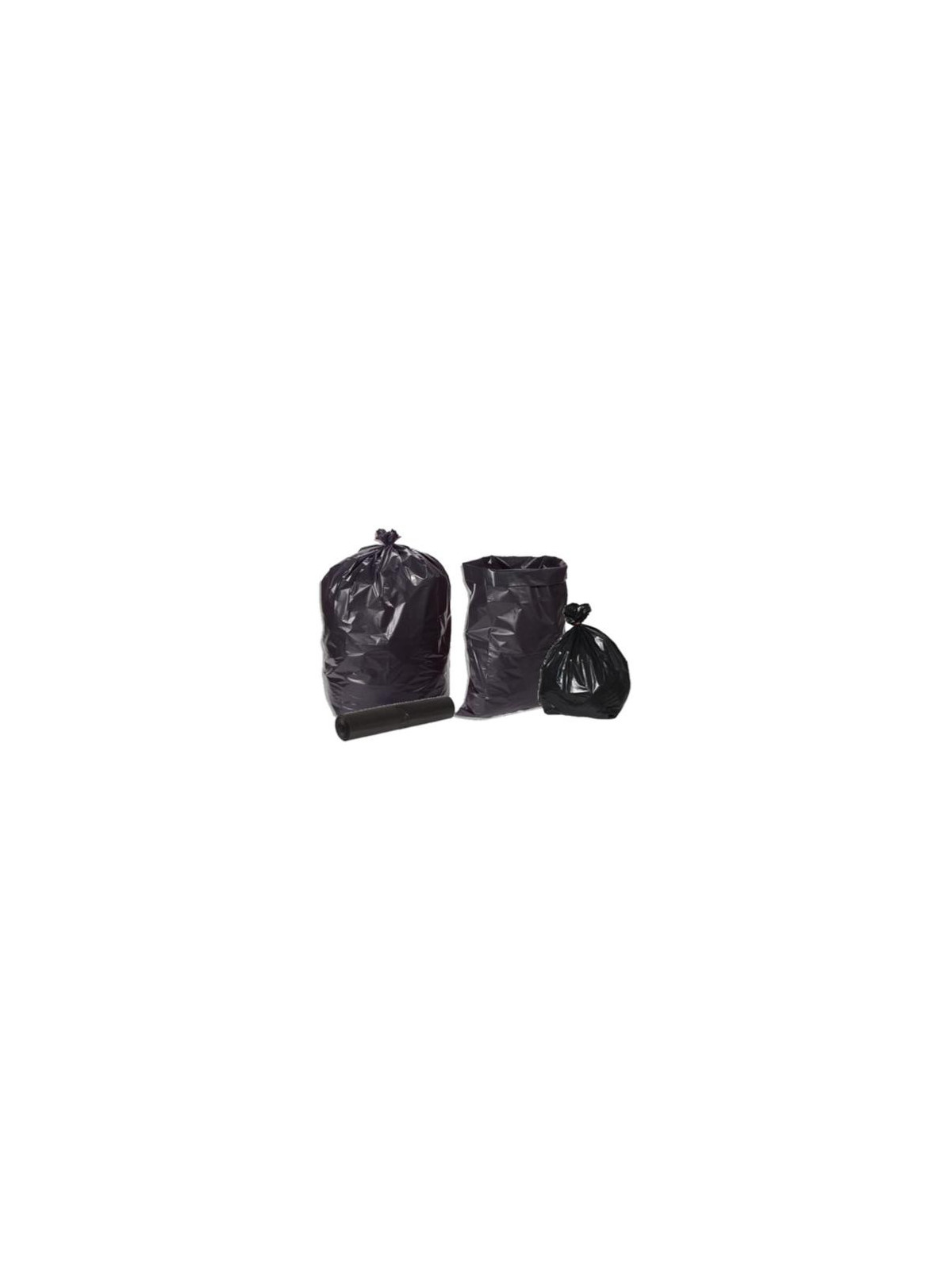 Sacs poubelle noir ultra-résistant 110L - 80 µ - Le rouleau de 20 sacs