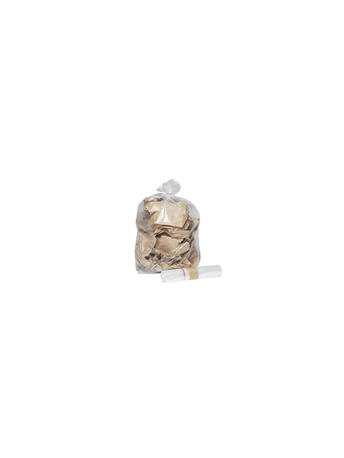 Sacs poubelle transparent 110L - 30 µ - Le rouleau de 20 sacs