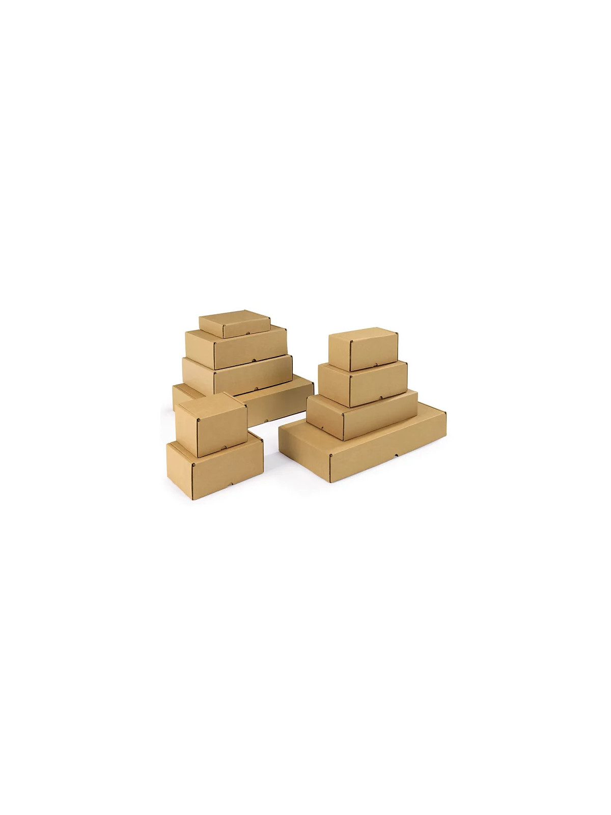 Boîte carton brune avec fermeture latérale 33x25x10 cm