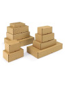 Boîte carton brune avec fermeture latérale 33x25x10 cm