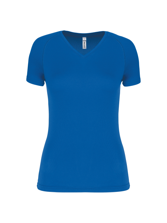 T-shirt de sport manches courtes col v femme