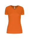 T-shirt de sport manches courtes col v femme