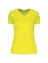 T-shirt de sport manches courtes col v femme