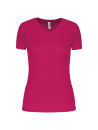 T-shirt de sport manches courtes col v femme