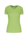 T-shirt de sport manches courtes col v femme