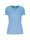 T-shirt de sport manches courtes col v femme