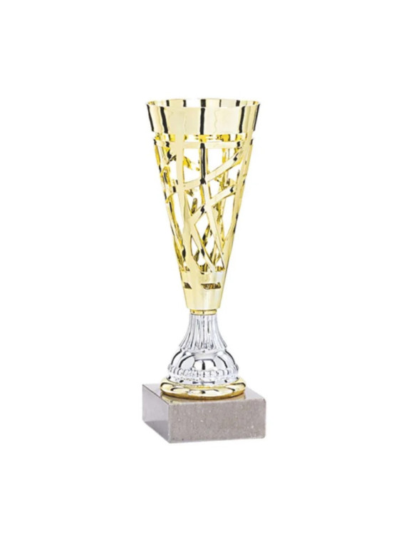 Coupe ajourée Or – 24 cm (ABS, socle marbre)