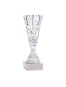Coupe ajourée Argent – 24 cm (ABS, socle marbre)