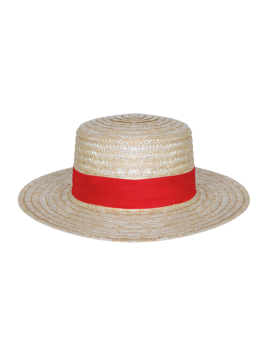 Chapeau de paille CANOTIER avec bandeau personnalisé