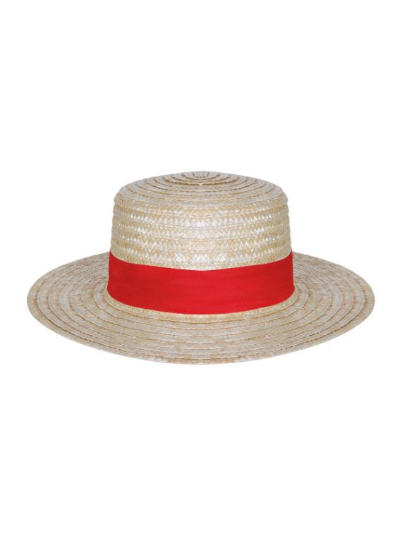 Chapeau de paille CANOTIER avec bandeau personnalisé