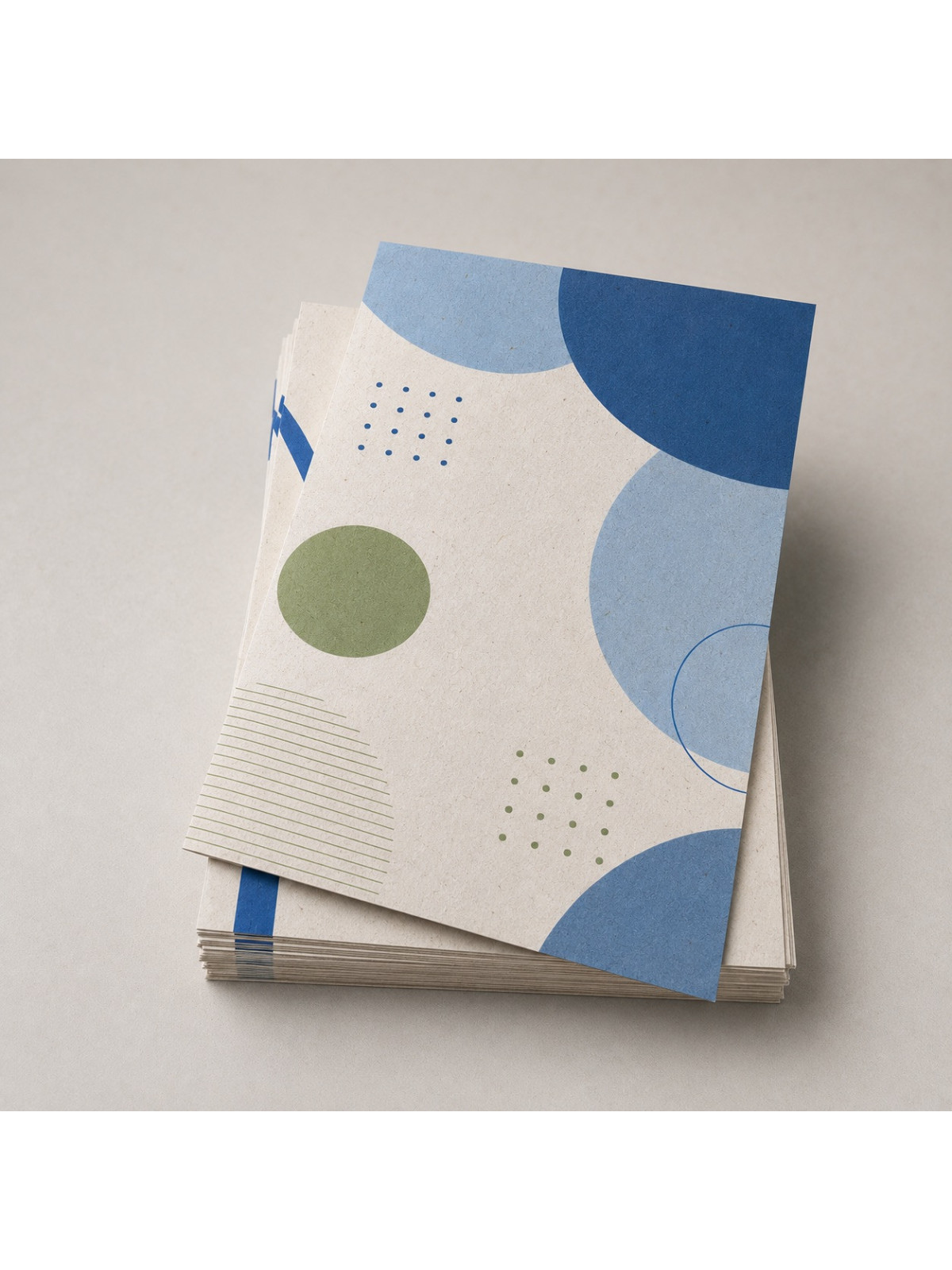 Flyer 300g/m² 100% recyclé nature offset en impression quadrichromie personnalisé