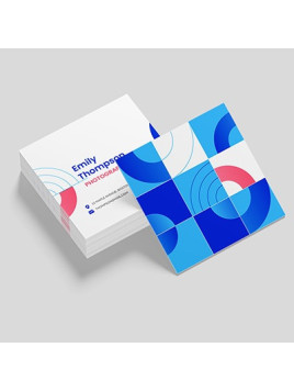 Carte de visite carrée 5×5cm 350g/m² quadri recto-verso personnalisable