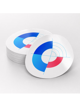 Sticker papier 80g brillant personnalisé