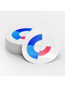 Sticker vinyle blanc monomère quadri