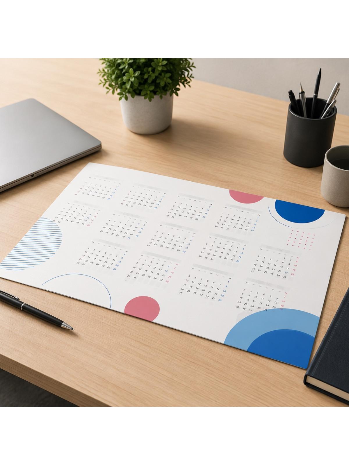 Calendrier 250g couché brillant quadri personnalisable