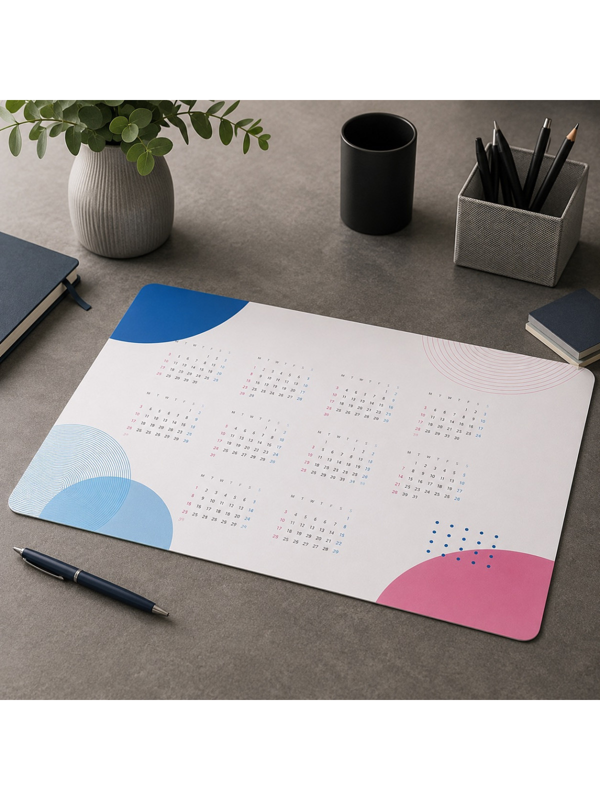 Calendrier 350g couché mat quadri personnalisé
